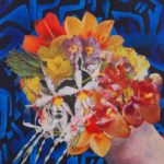 Flowerhead 2 2014 - collage and acrylic - 42x30cm