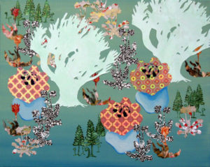 Botanische Tuin 1 2005 - Mixed Media on canvas - 40x50 cm