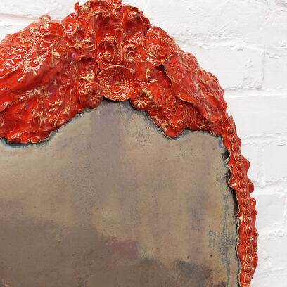 Self-reflection is not done – 2024- earthenware, glaze –